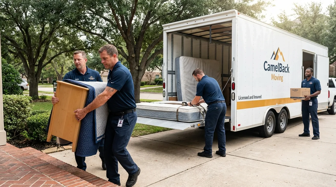 Crew loading residential truck for cross-state move from Boulder, MT